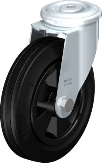 Blickle 601773 Ler-Vpp Fast Hjul, 180 Mm, Bæreevne Maks. 170 Kg, 1 Stk