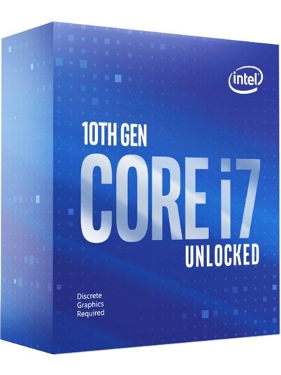 Intel Core i7-10700KF Comet Lake Prosessor/CPU - 8 kjerner - 3.8 GHz - Intel LGA1200 - Intel Boxed without heatsink/fan