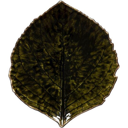 Costa Nova Riviera asjett hortensia 17x15 cm mørkegrønn/svart Costa Nova Riviera asjett hortensia 17x15 cm mørkegrønn/svart