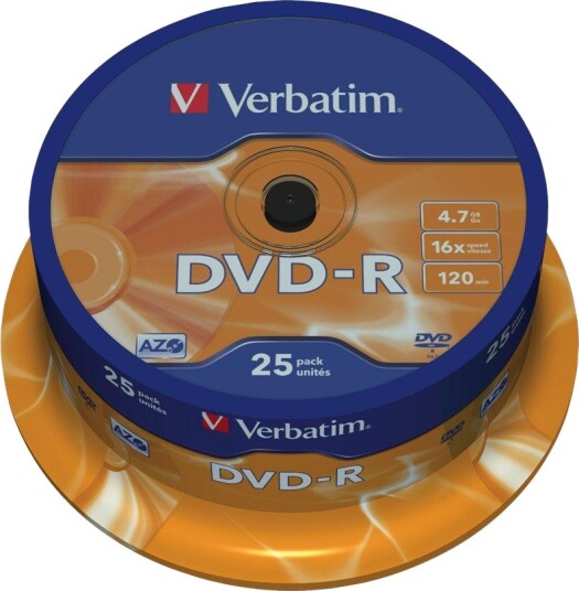 Verbatim DVD-R x 25 - 4.7 GB - lagringsmedier Verbatim DVD-R x 25 - 4.7 GB - lagringsmedier