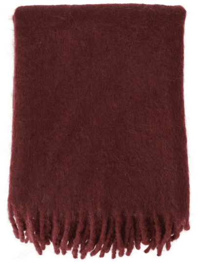 Scandi Living Dune mohair pledd 130x170 cm Plum