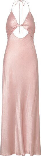 Bardot Isola Halter Neck Maxi Dress   Pink   38