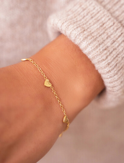 My Jewellery Bracelet Hearts   Gold   ONE SIZE