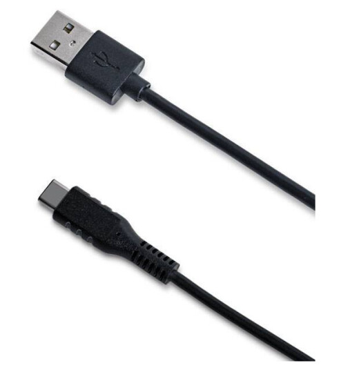 Celly 1m USB-A - USB-C Kabel, Sort Celly 1m USB-A - USB-C Kabel, Sort