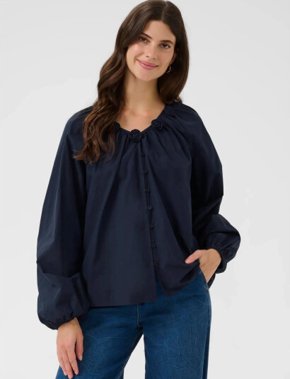 Cream Crisabelle Blouse Navy 40 Cream Crisabelle Blouse Navy 40