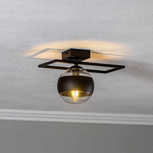 EMIBIG LIGHTING Taklampe Imago 1D svart/klar 1 lyskilde