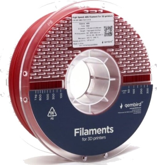 Gembird Akrylonitril-Butadien-Styren (Abs) Rød 1 Kg 400 M Rød Abs-Filament (3D) Gembird Akrylonitril-Butadien-Styren (Abs) Rød 1 Kg 400 M Rød Abs-Filament (3D)