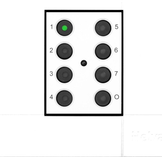 Helvar 126200 Panel 8 Knapp, Valg Av Lysscene