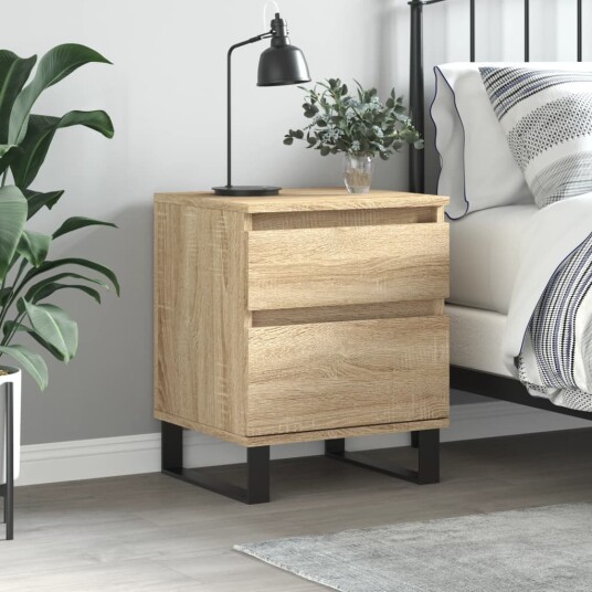Nattbord 2 stk sonoma eik 40x35x50 cm konstruert tre 8721012110731