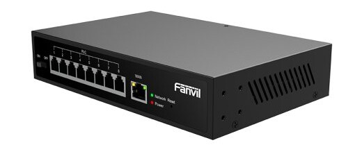 Fanvil PN8 Uhåndtert PoE Switch 2-leder Rack-Montering Svart Fanvil PN8 Uhåndtert PoE Switch 2-leder Rack-Montering Svart