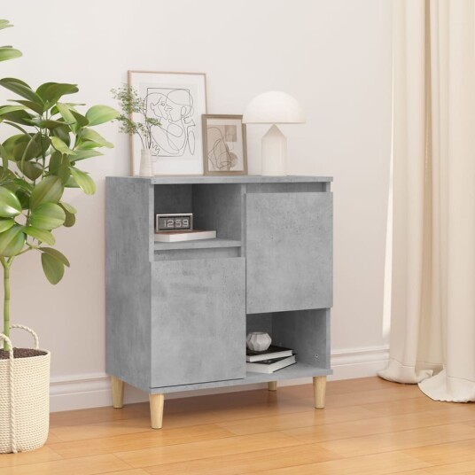 vidaXL Skjenk betonggrå 60x35x70 cm konstruert tre vidaXL Skjenk betonggrå 60x35x70 cm konstruert tre