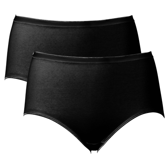 Trofe Seamless Maxi Briefs Truser 2P Svart bomull Large Dame Trofe Seamless Maxi Briefs Truser 2P Svart bomull Large Dame