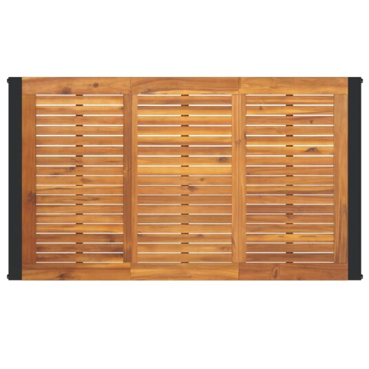 vidaXL Hagebord med U-ben 140x80x75 cm heltre akasie