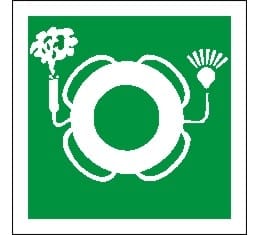ETT.LYS.IMO,BUOY W/LIGHT AND SMOKE,15X15 Alu-plate 15x15cm