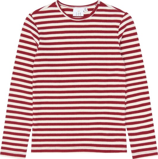 The New Genser Rib TnMoore Rio Løs inn Striped The New 5 6 år (110 116) Genser Hvit Rød