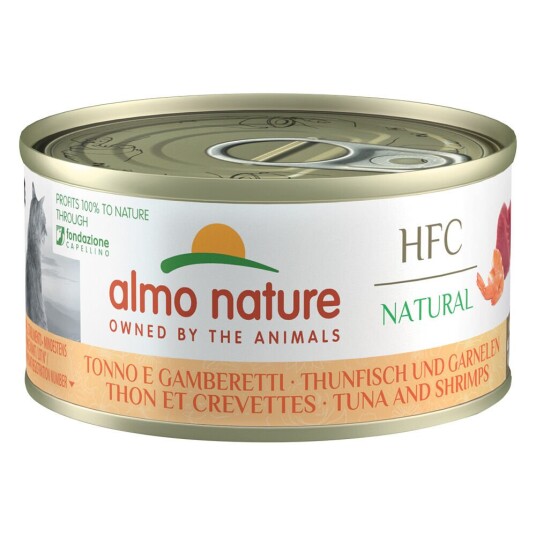 Almo Nature Hfc Natural 6 X 70 G Tunfisk Og Reker