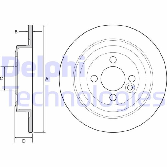 Bremseskive DELPHI BG4560C Bremseskive DELPHI BG4560C