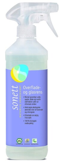 Sonett økologisk overflateog vindusvask spruteflaske 500 ml Sonett økologisk overflateog vindusvask spruteflaske 500 ml