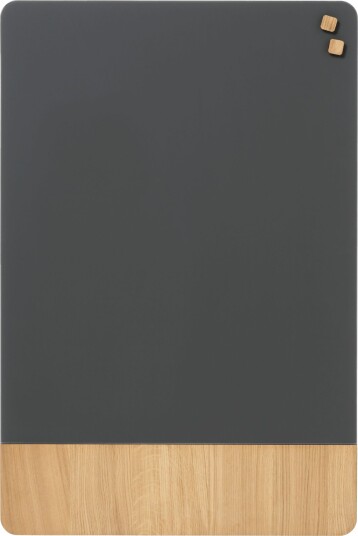 Magnetisk Naga Glastavle 60X80 Cm Mat Glas Grå Med Egefiner