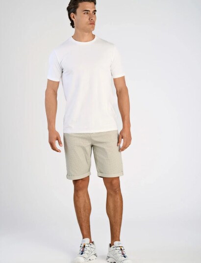 Lindbergh Superflex Aop Chino Shorts - Beige - M Lindbergh Superflex Aop Chino Shorts - Beige - M