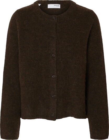 Selected FEMME Kofte slfLulu New LS Knit Cardigan Brun