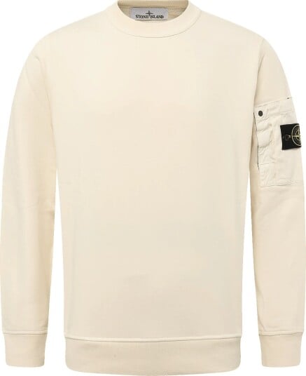 Stone Island Men"s Crewneck Sweatshirt CREME M