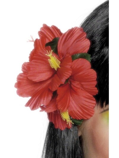 Hårspenne med Rød Vakker Blomst Hårspenne med Rød Vakker Blomst
