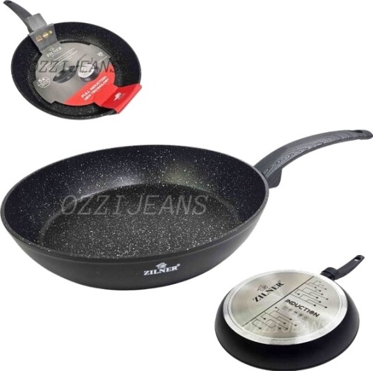 Stekepanne Zilner Stekepanne 28Cm Med Marmorbelegg Og Full Induksjonsbunn Zilner Zl 565