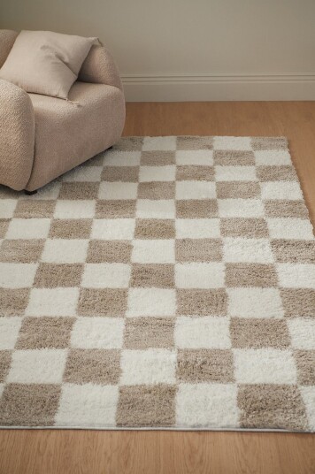 &Home Flossteppe Lugo Check Beige &Home Flossteppe Lugo Check Beige