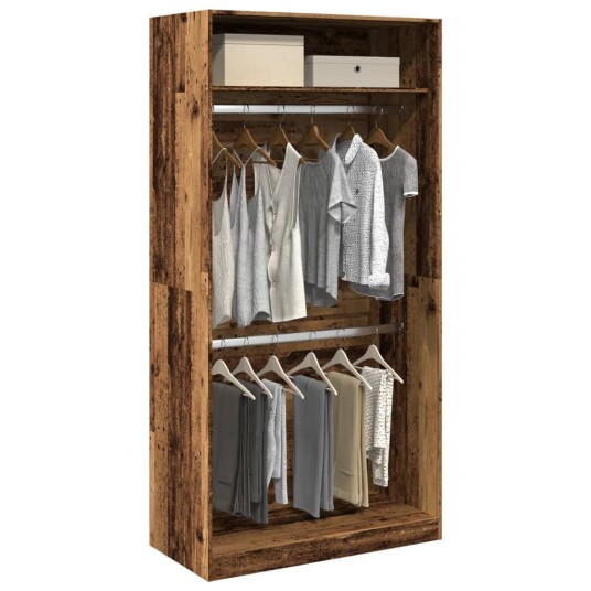 Garderobe gammelt tre 100x50x200 cm konstruert tre Garderobe gammelt tre 100x50x200 cm konstruert tre