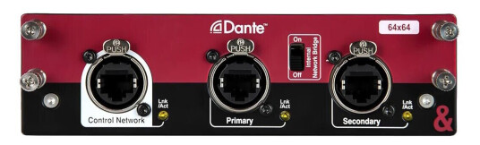 Allen & Heath Dante Card Dlive Systems 64x64 Bi-Directional Audio