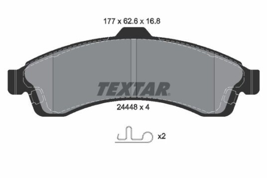 Bremseklosser TEXTAR 2444801 Bremseklosser TEXTAR 2444801