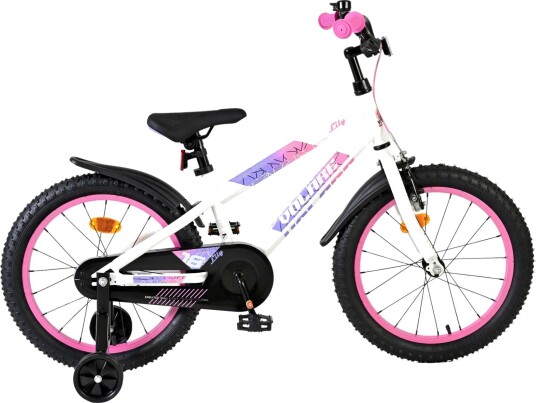 Volare Lily Barnesykkel 18" Hvit/Rosa/Lilla Volare Lily Barnesykkel 18" Hvit/Rosa/Lilla