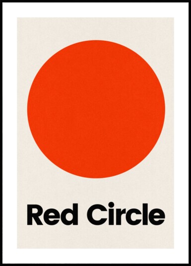 Bold Red Circle Plakat / 100x150 Bold Red Circle Plakat / 100x150