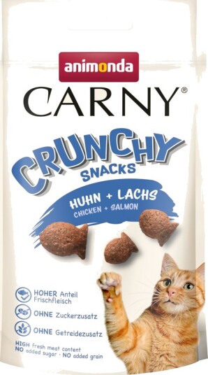 Animonda Carny Adult Crunchy Sparepakke + Laks Kylling 10 X 50 G
