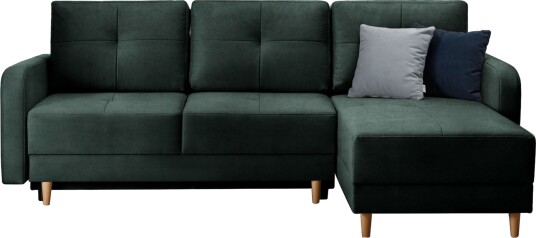 Saimon Sovesofa m. Divan med Oppbevaring 3 seter Mørkegrønn Saimon Sovesofa m. Divan med Oppbevaring 3 seter Mørkegrønn