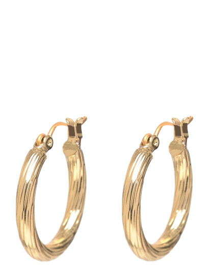 Pieces Pctulle Hoop Earrings Plated Fp Noos Gold ONE SIZE