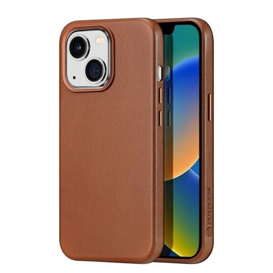 Dux Ducis iPhone 14 Plus DUX DUCIS Naples Premium Kunstskinn Bakdeksel - MagSafe-kompatibel - Brun