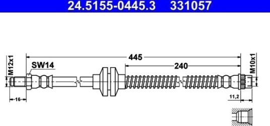 ATE 24.5155-0445.3 Bremseslange