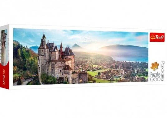 Puslespill 1000 brikker Panorama Menthon Castle Frankrike Puslespill 1000 brikker Panorama Menthon Castle Frankrike