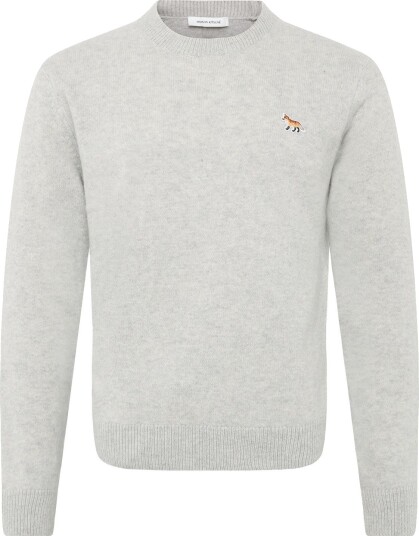 Maison Kitsune Baby Fox Patch Regular Jumper Grey XXL
