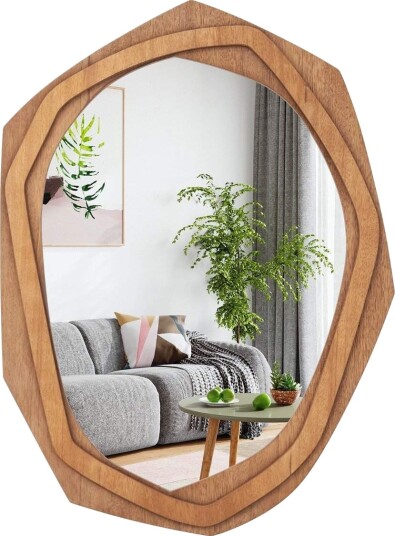 Uregelmessig ramme veggspeil – 89,5 x 66 cm HD refleksjon