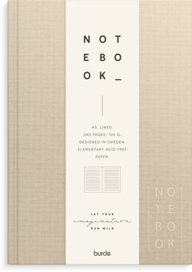 Burde Skrivebok Burde A5 Linjer Beige