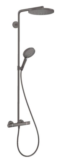 Hansgrohe takdusjpakke Raindance Select S Showerpipe 240 1jet - PowderRain med termostat-Børstet sort krom PVD