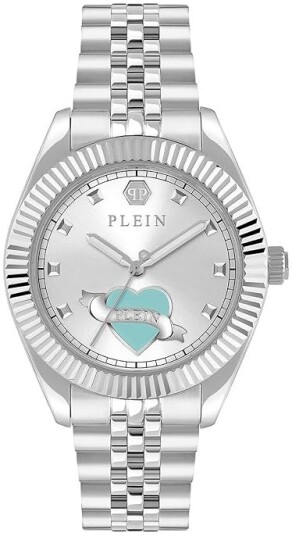Philipp Plein Dameklokke PW2BA1125 Valentine Sølvfarget/Stål Ø38 mm Philipp Plein Dameklokke PW2BA1125 Valentine Sølvfarget/Stål Ø38 mm