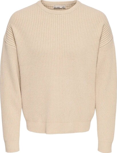ONLY & SONS Onsarlok L/S Crew Knit OATMEAL L