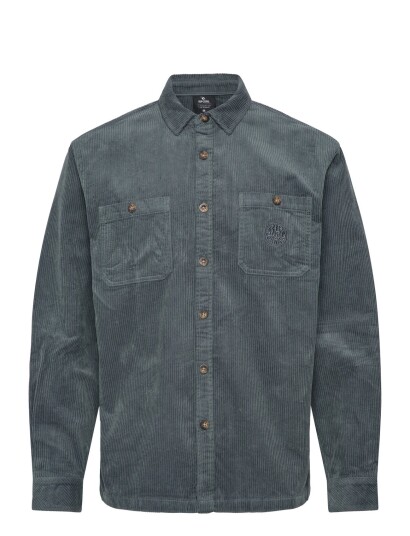 Rip Curl Premium Surf Cord L/S Shirt Blue M
