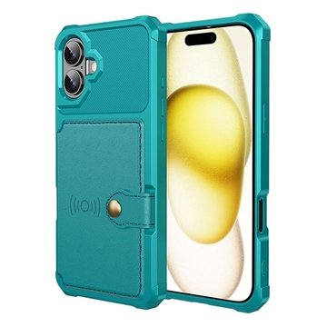 iPhone 17 TPU deksel med kortholder   Turkis