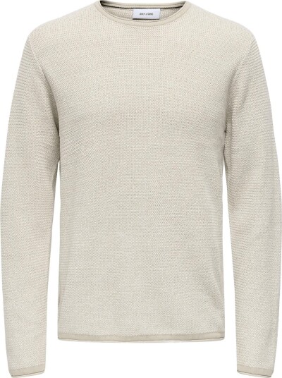 ONLY & SONS Onseric Reg 12 Struc Crew Knit Noos Beige M