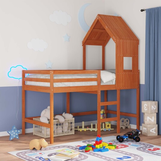 Hemsengeramme VoksBrun 90 x 190 cm Massiv furu Hemsengeramme VoksBrun 90 x 190 cm Massiv furu